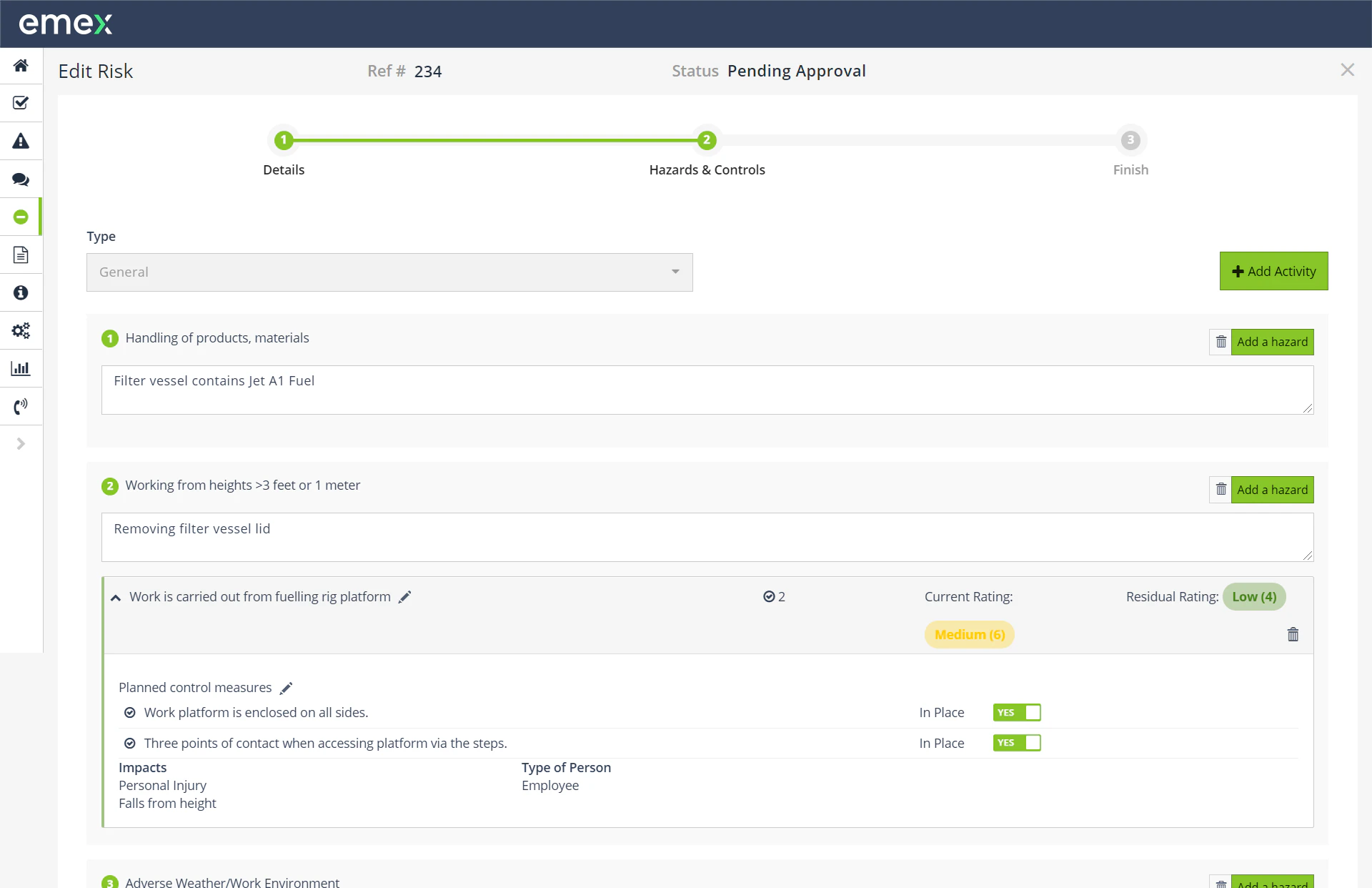 screenshot of Emex EHS & ESG Software